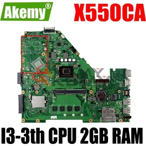 Akmey X550CA with I3-3217U CPU 2GB RAM GM For ASUS X550CC A550C R510C X550CC Y581C X552C X550CA laptopmotherboard tested 100