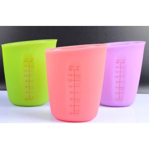 250ml 500ml Measuring Cup Silicone Large Capacity Soft Measure Cup Home Cake Baking Liquid Measure Tools SN1928