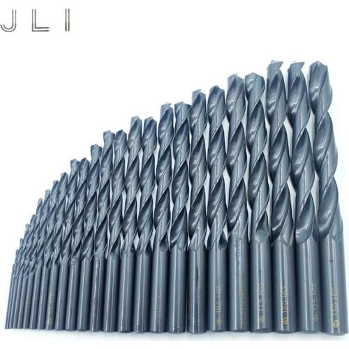 25pcs Straight Shank Twist Drill Bits Set 1mm-13mm Metal Woodworking Metalworking Tool High Speed Steel Nitriding Twist Drill