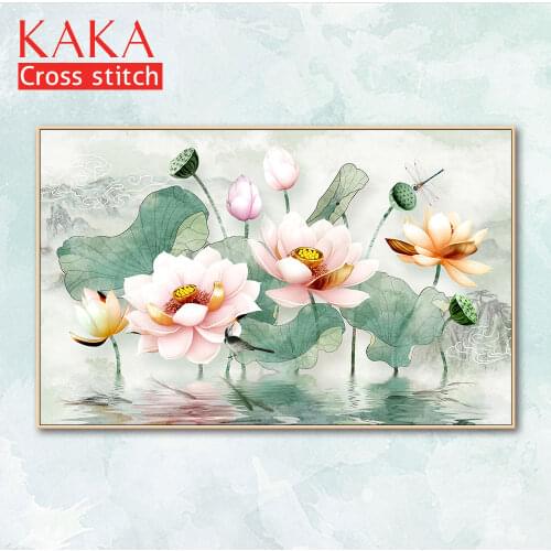 Cross stitch kits,Embroidery needlework sets with printed pattern,11CT-canvas for Home Decor Painting,Flowers Full NCKF245