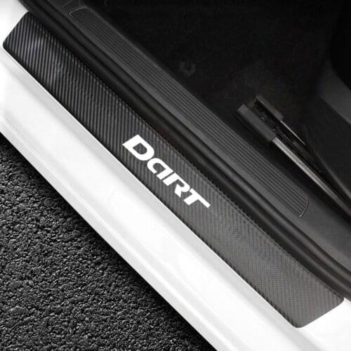 Car Stickers Styling Decal For Dodge DART Carbon Fiber Auto Scuff Plate Door Sill Cover Ptotector Interior Car Accessory 4Pcs