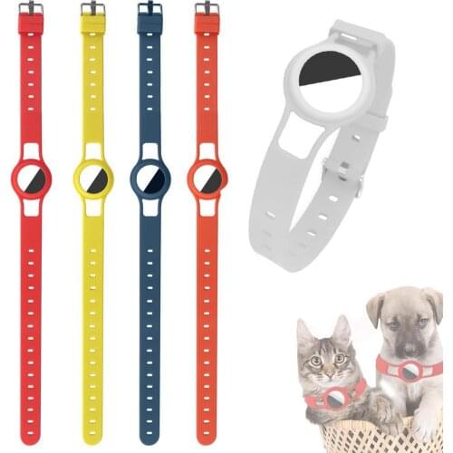 For Apple Airtags Do Collar With GPS Finder Anti-lost Loop Collar Pet Silicone Protective Case For Airtags Locator Tracker