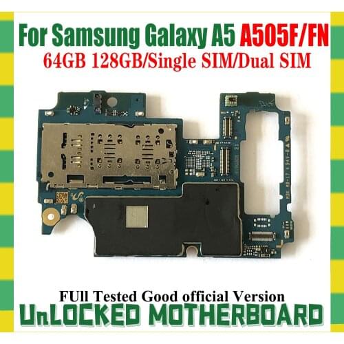 EU version mainboard For Samsung Galaxy Tab A50 A505F/FN 128 64G Unlocked Motherboard with chips Logic Board With Android System