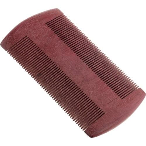 Handheld Wooden Hair Head Scalp Massage Comb Wooden Pocket Hairbrush Close Double Tooth Brush