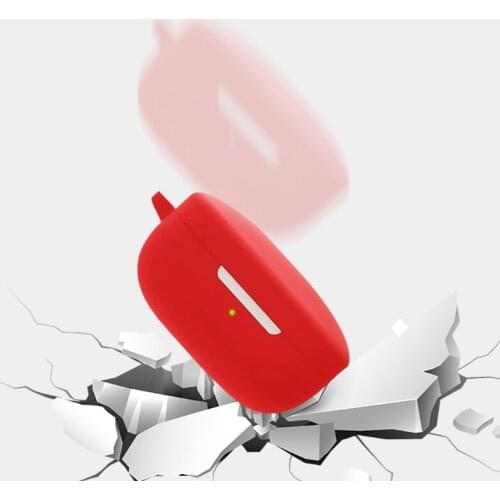 Comipable with QCY T13 Wireless Bluetooth-compatible Earbuds Shockproof Silicone Protective Cover with Anti-drop Buckle