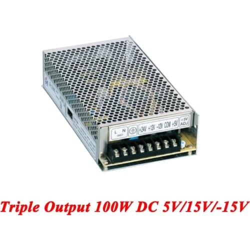 T-100C Triple output DC power supply 100W 5V 15V -15V,smps power supply for led driver,AC110V/220V Transformer to DC 5V 15V -15V