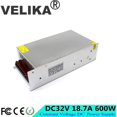 Universal DC32V 18.7A 600W Regulated Power Supply Adapter Transformer 110 220V AC-DC 32V USP For Industrial mechanical equipment
