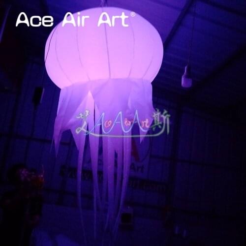 1 m New trend wonderful big led wedding decorations inflatable jellyfish animal model for Nightclub