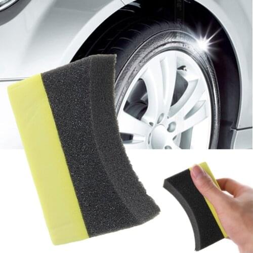 1pc Car Professional Tyre Tire Dressing Applicator Curved Foam Sponge Pad