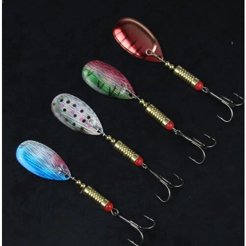 1pcs 10cm 8.8g Spinner Lure Fishing Lures Artificial Baits Metal Bionic Fish Hook Fishing Tackle Rotate sequins CZ04