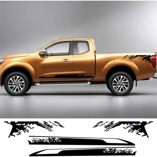 2PCS Car Side Sticker Stylish Auto Vinyl Film Decoration Decal DIY Sport Styling Car Tuning Accessories For Nissan NAVARA NP300