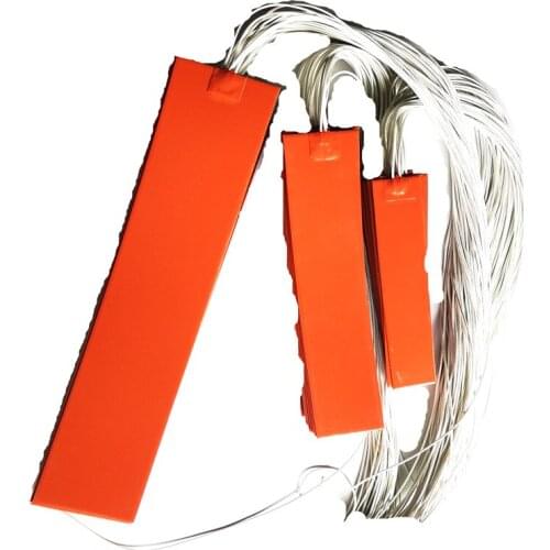 230v 150w 75*350*1.5mm silicone band heater for machine adhesive 1 side 1000mm lead wire come out from middle of 75mm side