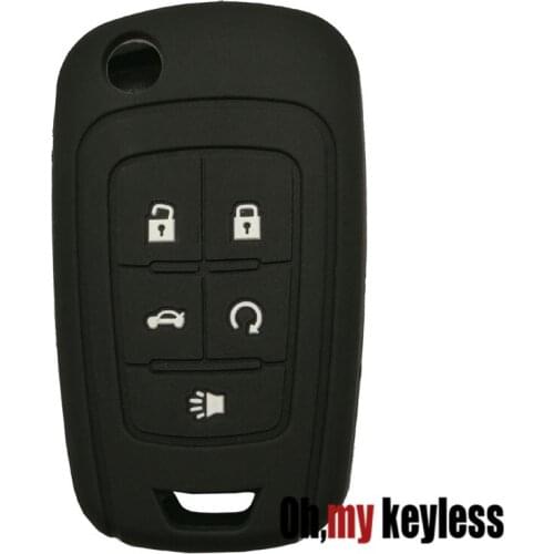 5 Buttons Silicone Cover Holder Key Jacket for Chevrolet Camaro Cruze Volt Equinox Spark Malibu Sonic Flip Remote Key Case