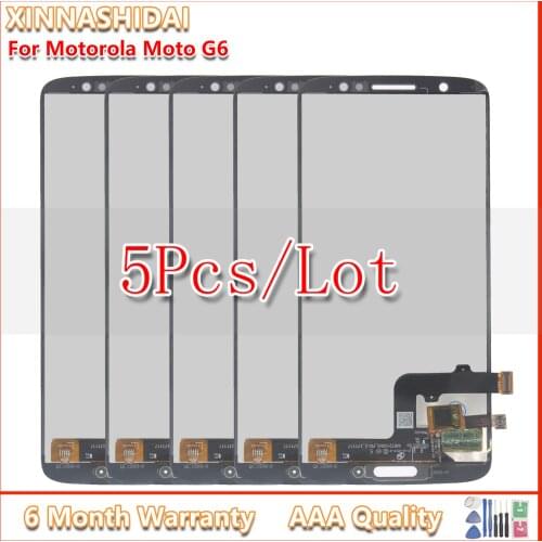 5 Pcs LCD Display For Motorola Moto For Moto G6 XT1925 XT1925-3 XT1925-5 LCD Display Touch Screen Assembly Replacement