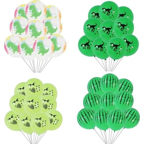 50/100pcs/lot 12inch Animal Dinosaur Party Balloons Clear Ballons Latex Air Globos Kids Gift Birthday Party Decoration Supplies