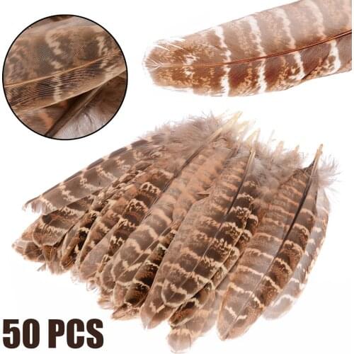 50Pcs 10-15cm Hen Pheasant Feathers for Crafts Female Ringneck Tail Feather Wedding Home Party Decoration