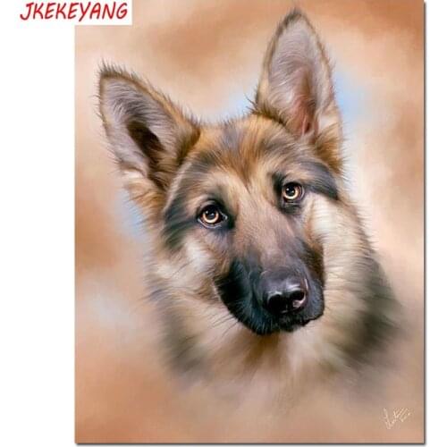 5D DIY square/round Diamond Painting German Shepherd Cross Stitch Diamond Embroidery Pattern Rhinestone J1662