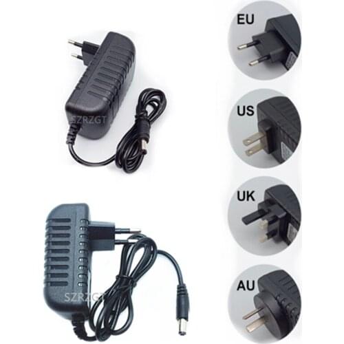 12V 24W EU US Plug Driver Adapter AC110V 220V to DC 12V 2A 5.5*2.1mm LED Power Supply For LED Strip Lights Transformer Adapter