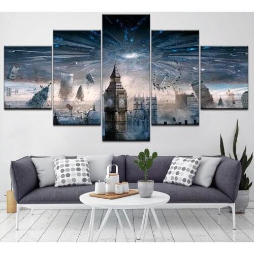 Diamond Embroidery 5 Piece London Big Ben Landscape Picture diamond painting fantasy city Canvas Painting Home Decorative newest