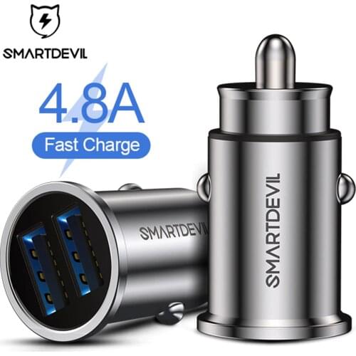 SmartDevil USB Car Charger Quick Charge 4.8A Mobile Phone Charger 2 USB Port Fast Charger for iPhone Samsung Tablet Car-Charger