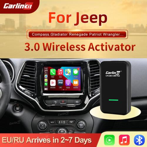 Carlinkit 3.0 CarPlay Wireless Dongle For Jeep Wrangler Grand Cherokee Renegade Compass Patriot 2015- 2021 Smart Link Box IOS 14