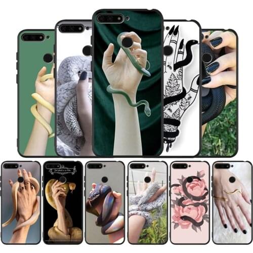 Hand snake snake Soft Silicone black Phone Case For Huawei Honor 8 8X 9 10 20 30 Pro 10 20 lite Mate 10 20 30 PRO 20 lite