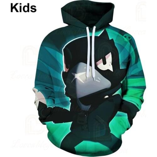 3D Print Hoodie Spike Shoot Kids Sweatshirt Leon Shooting Game Jacket Boys Girls Harajuku Cartoon Jacket Tops Teen Clothes