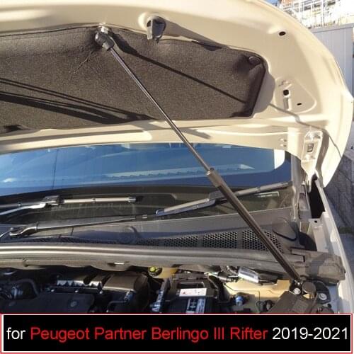 For Peugeot Partner Berlingo III Rifter for Opel Combo 2019- Life Front Hood Bonnet Modify Gas Struts Shock Damper Lift Supports