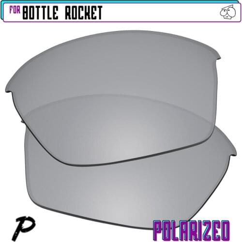 EZReplace Polarized Replacement Lenses for - Oakley Bottle Rocket Sunglasses - Silver P