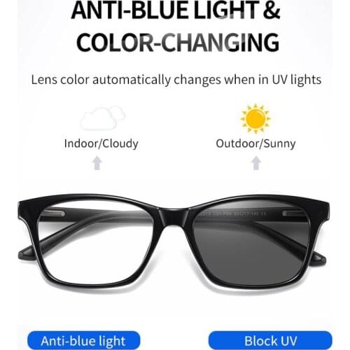 2020 Women Anti Blue Ray Glasses Outdoor Men Photochromic Sunglasses 0 Degrees Blue Light Blocking Eyeglasses Computer Glasses