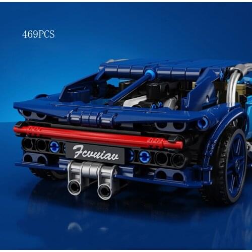 Technical Speed racing building block Bugattis chiron super sport car pull back vehicle bricks toys collection for boys gifts