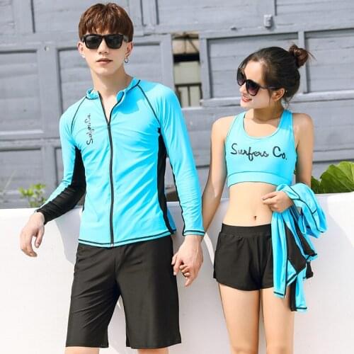 Couple Rash Guard Women Diving Suit Men Surfing Long Sleeve Bathing Suit Long Pants Swimsuit Uv Proof Jellyfish Suit Beach Wear
