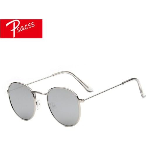 PSACSS 2020 Round Sunglasses Women Vintage Small Metal Glasses Brand Designer Sunglass For Woman/Men Oculos De Sol Gafas UV400