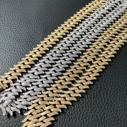 Hiphop iced out Spiked Cuban Chain