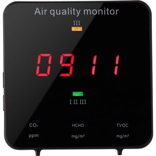 Multifunctional Air Quality Detector Formaldehyde HCHO CO2 TVOC Detector Mini Protable Air Quality Monitoring Equipment KF-906B