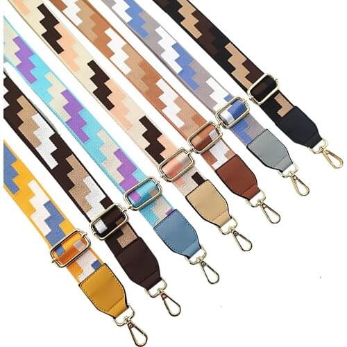 Fashion Colorful Women Shoulder Bag Strap For Crossbody Rainbow Bag Accessories Handle Handbag Purse Strap Bag Gift Bandolera