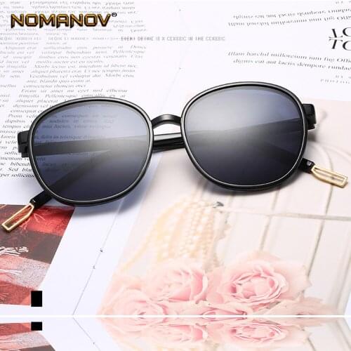 Retro Oversized Round Ladies Fashion Sun Glasses Polarized Mirror Sunglasses Custom Made Myopia Minus Prescription Lens -1 to -6