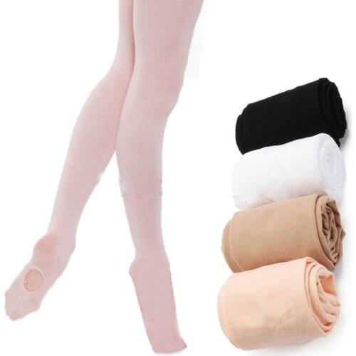 Convertible Solid Color Dancing Tights Dance Stocking Ballet Pantyhose for Kids & AdultsS M L