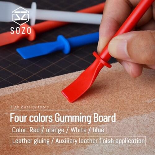 SOZO 4 colors Plastic Gumming Board DIY Handmade Leathercraft Tools Gumming Easily & Make Glue Thin Auxiliary glue application