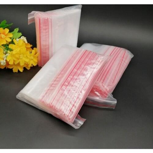 1000pcs ZipLock Plastic Bag Package Jewelry Bag Fresh Keep Bag Vacuum Storage Bag Reclosable Zip Lock Transparent Packing Pouch
