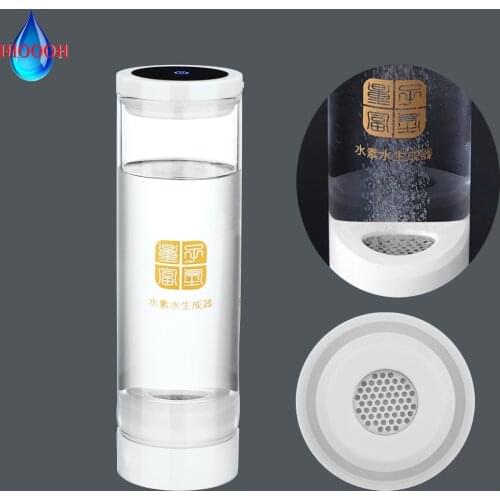 Portable Drinking Hydrogen Generator Bottle PEM Electrolysis Healthy Alkaline H2 Glass Water Cup Anti-Aging Improve Sleep 600ML