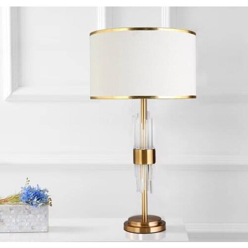 Simple transparent glass rod art table lamp, living room model room, bedroom, study fashion creative lamp E27