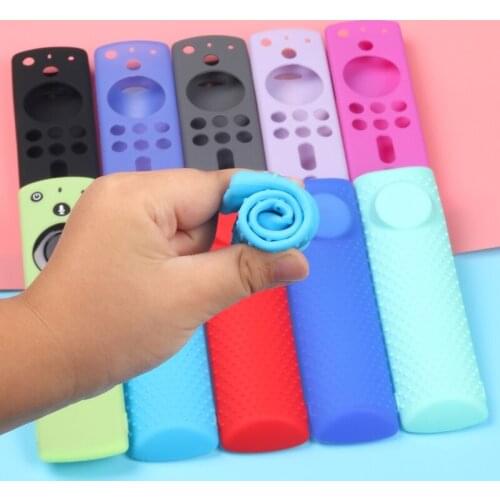 Anti-slip Silicone Protective Shell Cover Remote Case Protector for Amazon Fire TV Stick 4K Remote Controller Accessories