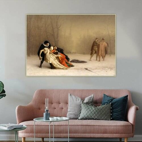 The Duel After the Masquerade by Jean Leon Gerome Canvas Oil Decorative Painting Aesthetic Picture Wall Decor Home Decoration