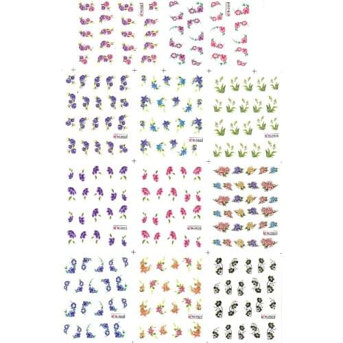 11 PACKS/LOT UPRETTEGO NAIL ART BEAUTY WATER DECAL SLIDER NAIL STICKER FLOWER SWEET OSMANTHUS CARNATION JASMINE BLE620-630