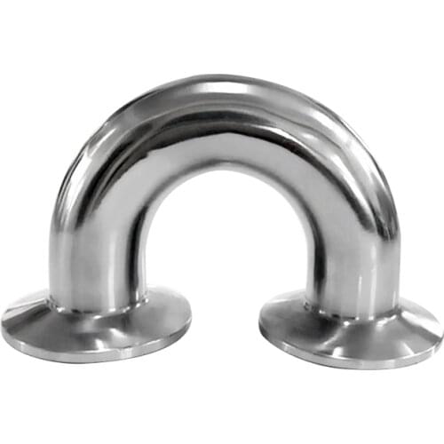 32-108mm Pipe OD 1.5" 2" 2.5" 3" 4" Tri Clamp End 180 Degree Return Bend SUS 304 316L Stainless Pipe Fitting Connector Homebrew