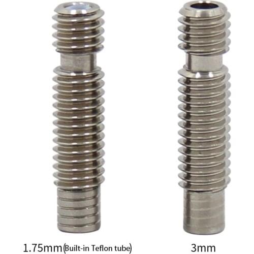 1PC high quality heat break for E3D V6 HOTEND Vocano heater block 1.75MM /3MMFilament Remote Feeding Tube 3D printer accessories