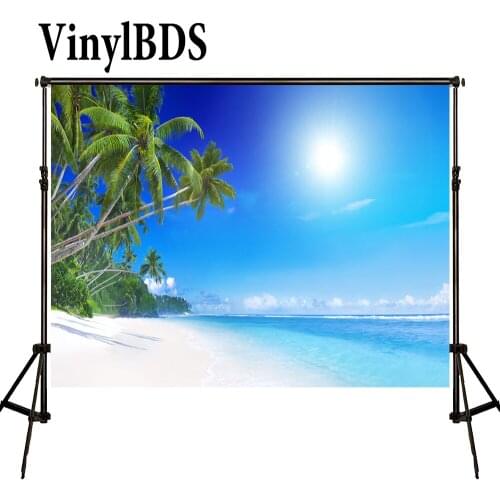 VinylBDS Background Blue Sea Backdrop Photography Scenic Backdrops Beach Themed Backdrop Naturism Children Photos For Studio