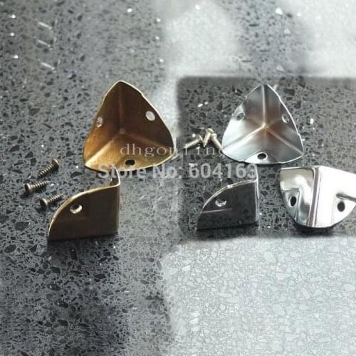 250 PCS 7/8" 22mm Vintage Large Chest Box Corners Protectors wooden Nickle Bronze Wholesale