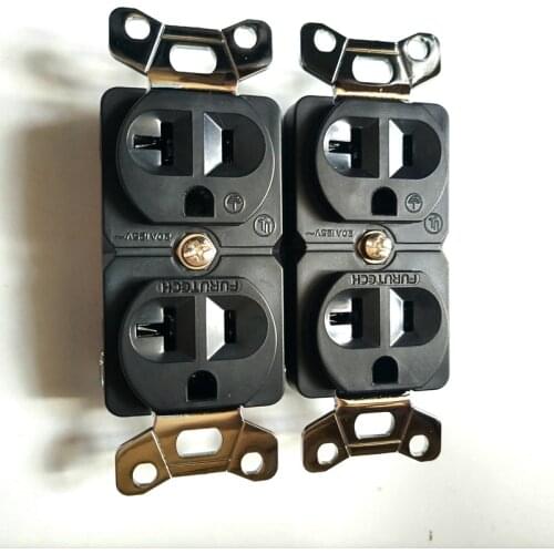 High Quality Gold Rhodium Plated US AC 20A Power Duplex Receptacle Outlet Socket Distributor HiFi